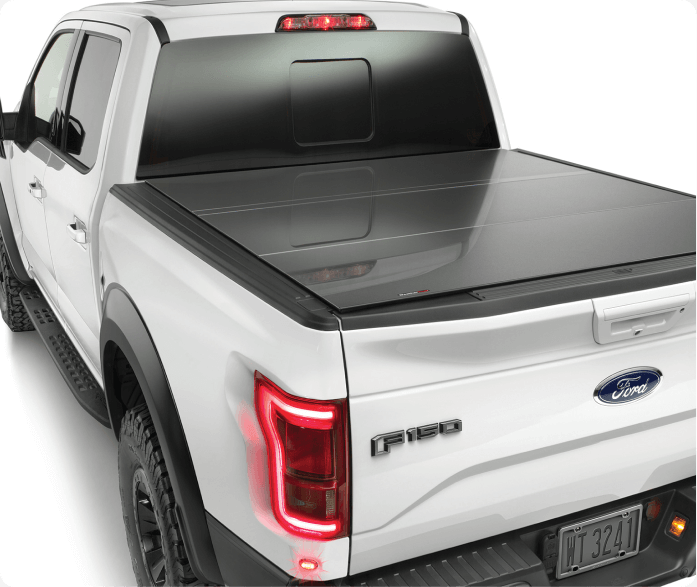 white truck with alloycover